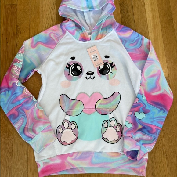 Urban Kids Girls Funzietime Character Hoodies Size Large panda Bear - Picture 8 of 8